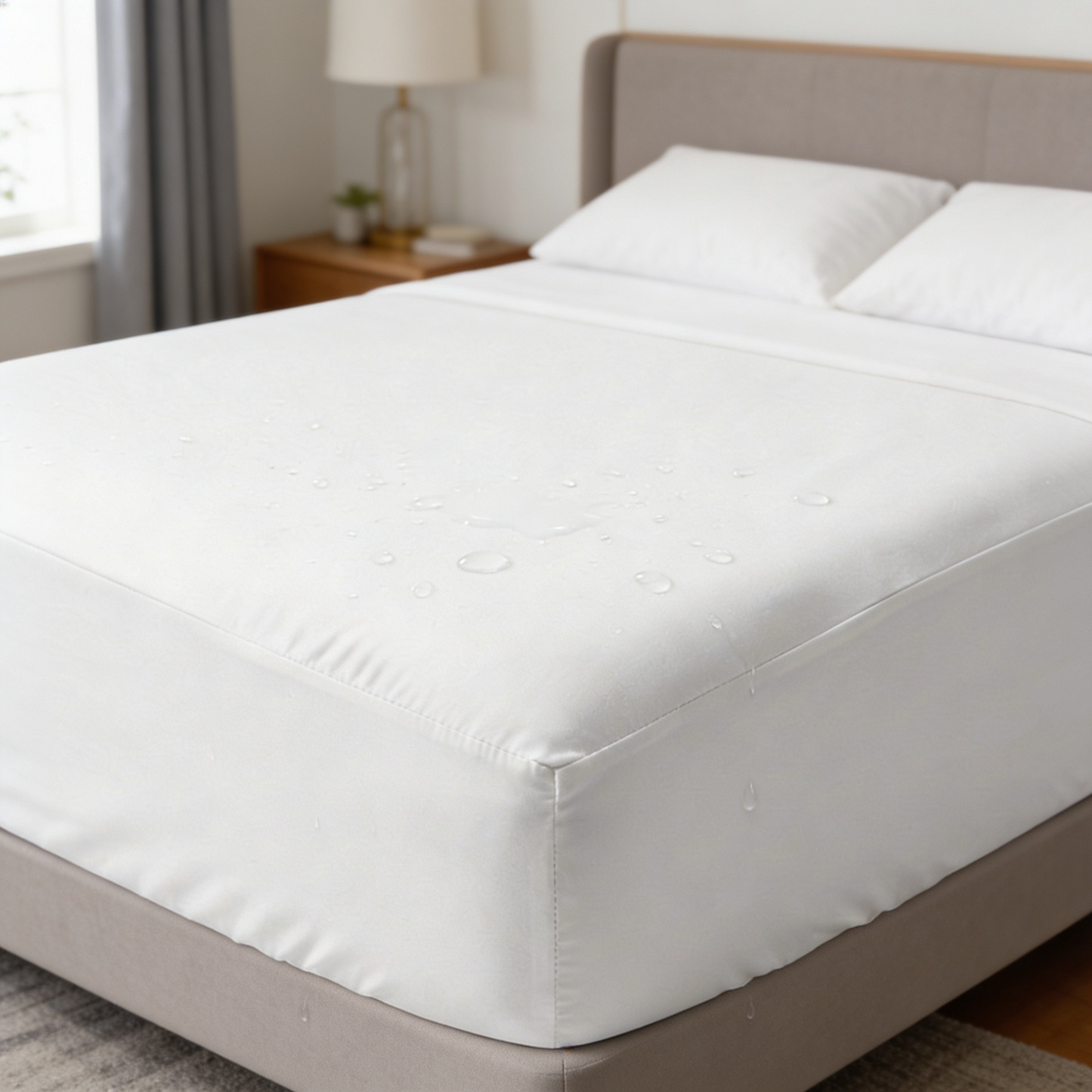 LuxeShield pillow protector designed for dust mite protection and a cleaner sleep environment